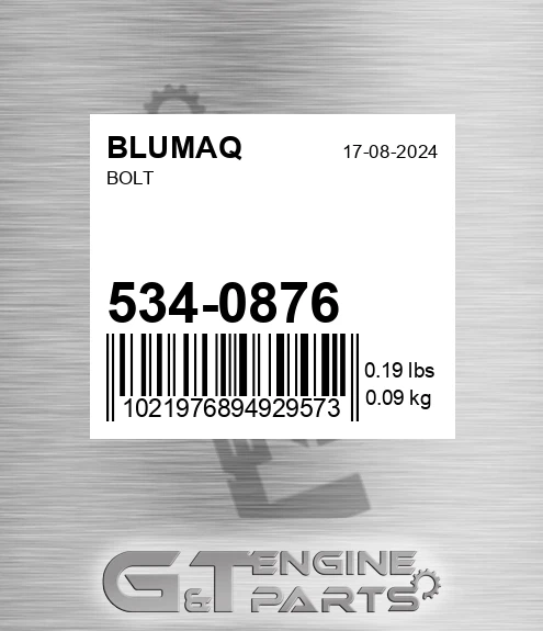 534-0876 Bolt for BLUMAQ