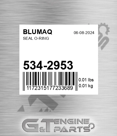 534-2953 Seal O-ring for BLUMAQ