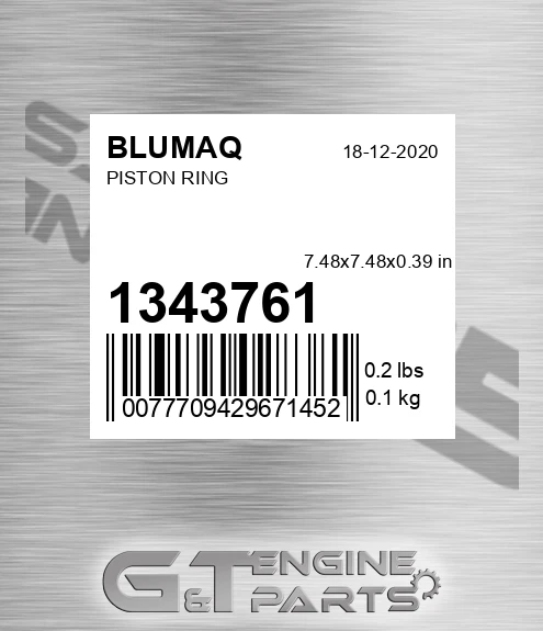 134-3761 Piston Ring for BLUMAQ