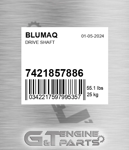 7421857886 Drive Shaft for BLUMAQ