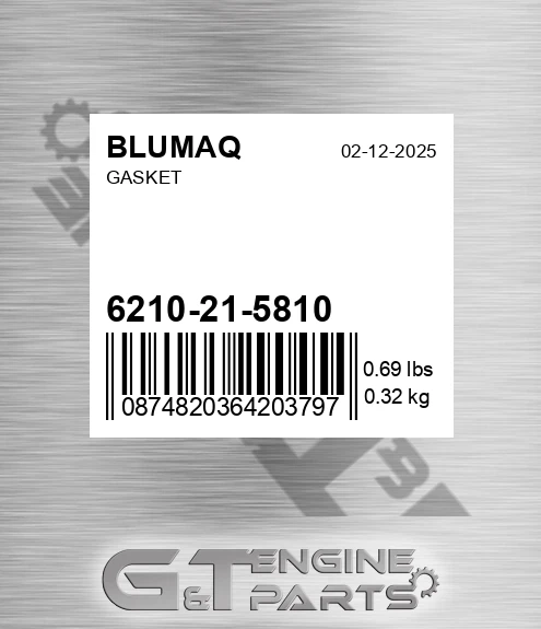 6210-21-5810 Gasket for BLUMAQ