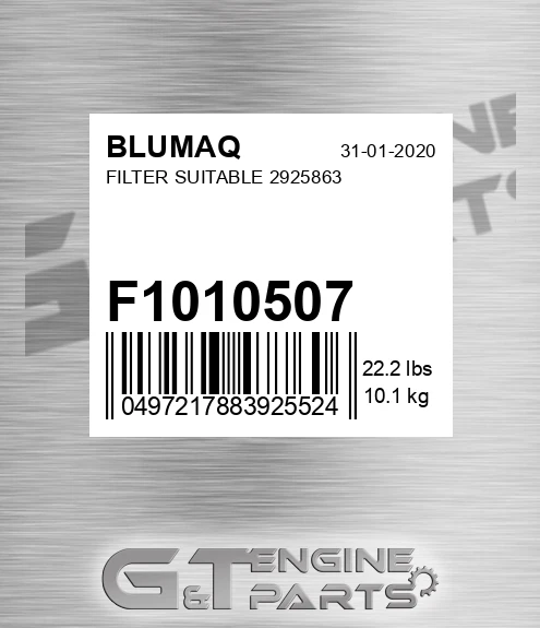 F1010507 BLUMAQ Filter Suitable 2925863