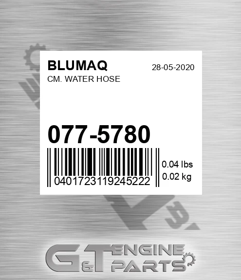 077-5780 Cm. Water Hose for BLUMAQ