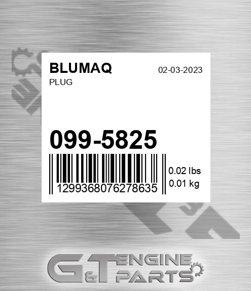 099-5825 Plug for BLUMAQ