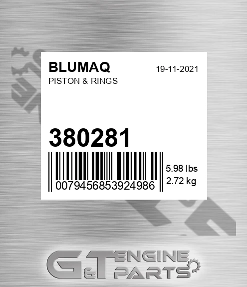 380281 BLUMAQ Piston & Rings