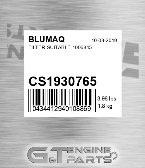 CS1930765 Filter Suitable 1006845