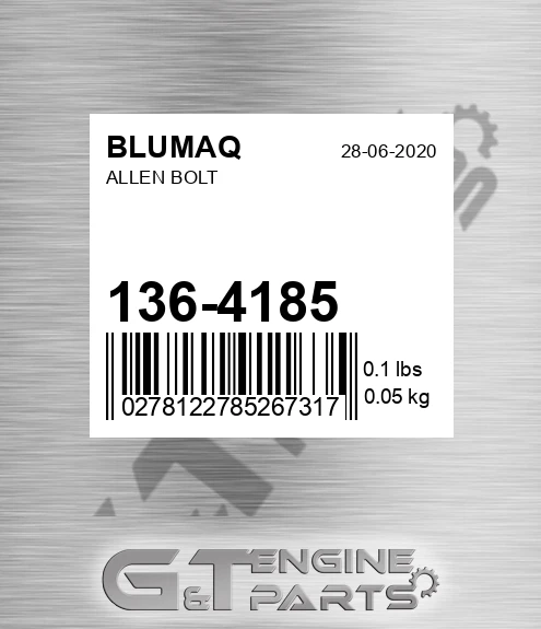 136-4185 Allen Bolt for BLUMAQ