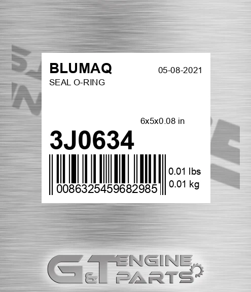 3J-0634 Seal O-ring for BLUMAQ