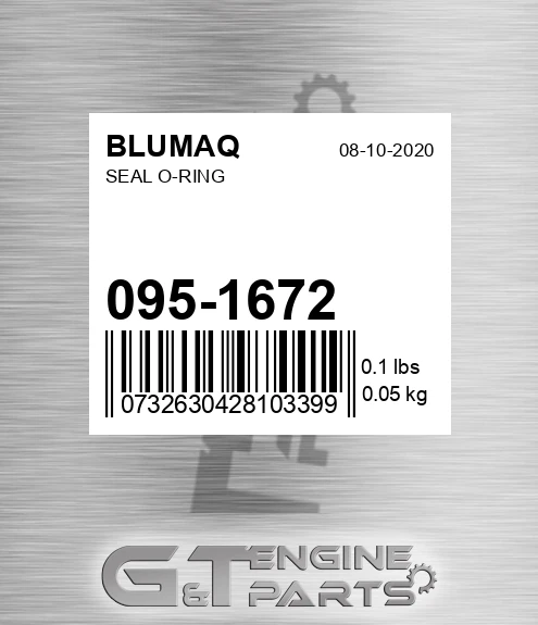 095-1672 Seal O-ring for BLUMAQ