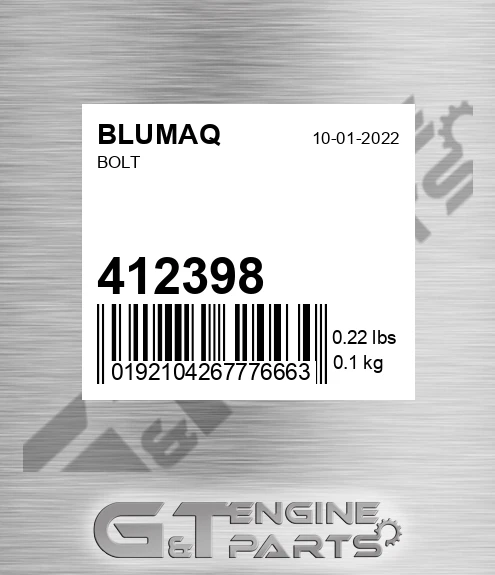 412398 BLUMAQ Bolt