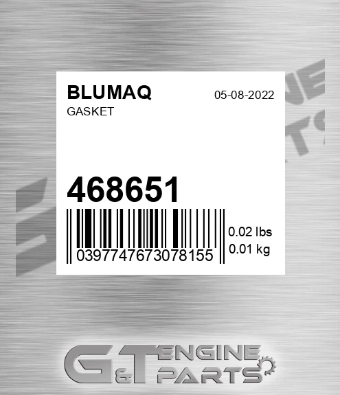468651 Gasket for BLUMAQ