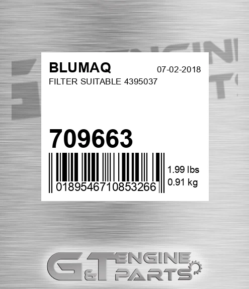 709663 Filter Suitable 4395037 for BLUMAQ