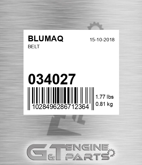 034.027 Belt for BLUMAQ