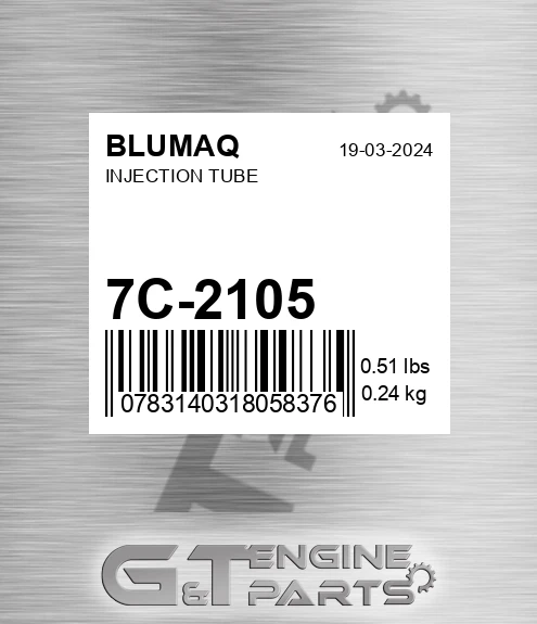 7C-2105 Injection Tube for BLUMAQ