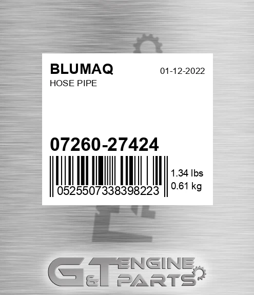 07260-27424 Hose Pipe for BLUMAQ