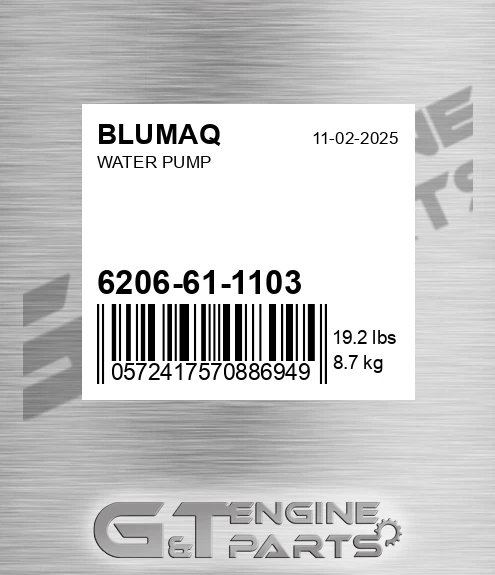 6206-61-1103 Water Pump for BLUMAQ