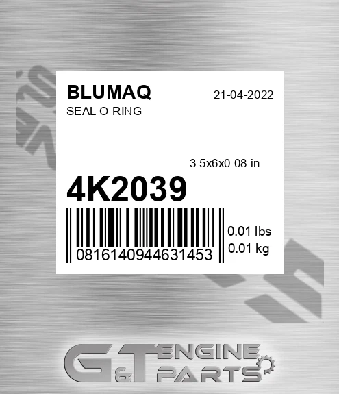 4K-2039 Seal O-ring for BLUMAQ
