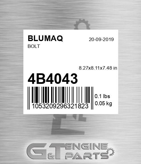 4B-4043 Bolt for BLUMAQ