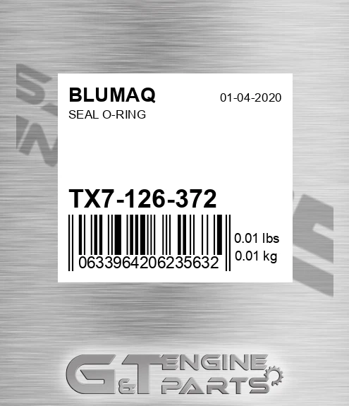 TX7-126-372 Seal O-ring for BLUMAQ