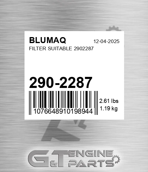 290-2287 Filter Suitable 2902287 for BLUMAQ