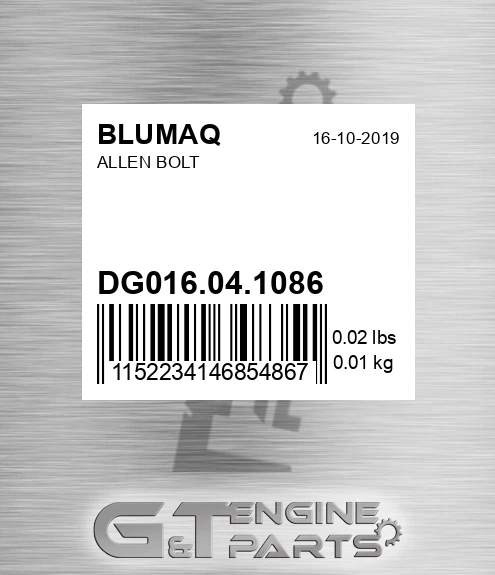 DG016.04.1086 Allen Bolt for BLUMAQ
