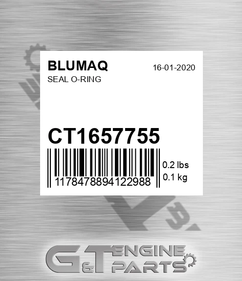 CT1657755 Seal O-ring for BLUMAQ