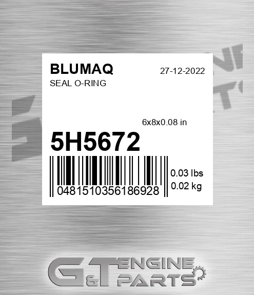 5H-5672 Seal O-ring