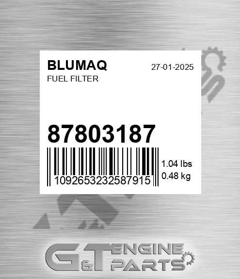 87803187 BLUMAQ Fuel Filter