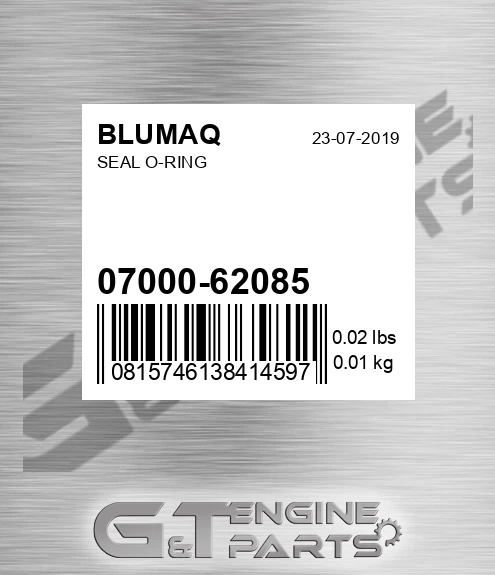 07000-62085 Seal O-ring for BLUMAQ