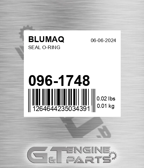 096-1748 Seal O-ring