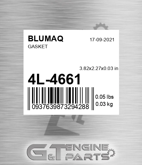4L-4661 Gasket for BLUMAQ