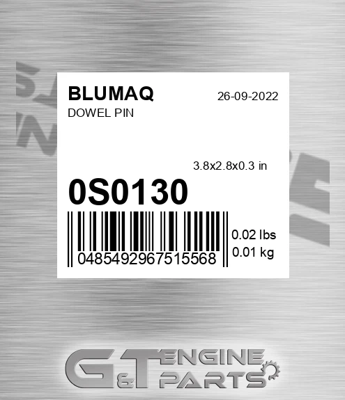 0S-0130 Dowel Pin for BLUMAQ