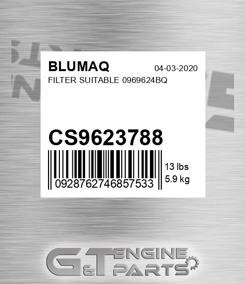 CS9623788 Filter Suitable 0969624bq