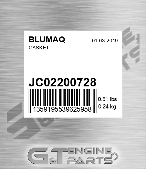 JC02/200728 Gasket for BLUMAQ