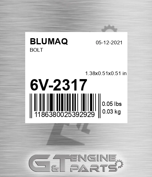 6V-2317 Bolt for BLUMAQ