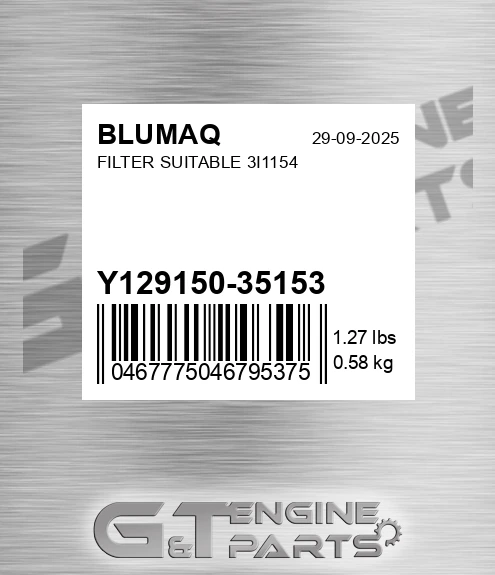 Y129150-35153 Filter Suitable 3i1154