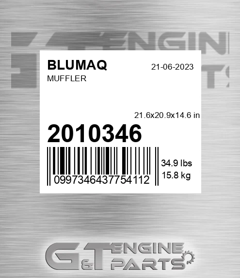 201-0346 Muffler for BLUMAQ