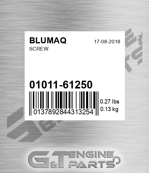 01011-61250 Screw for BLUMAQ