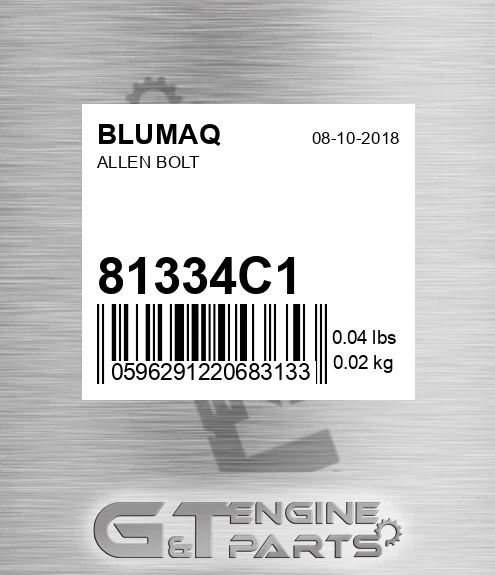 81334C1 Allen Bolt