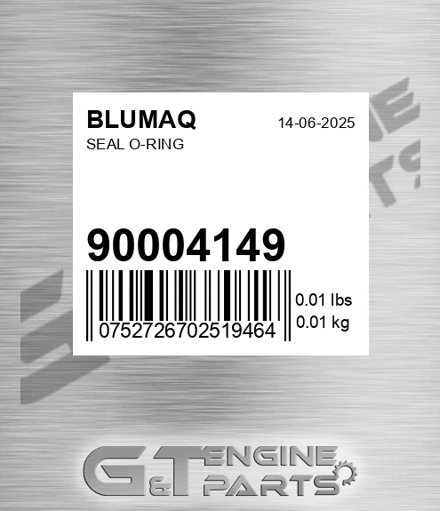 900.04149 Seal O-ring for BLUMAQ
