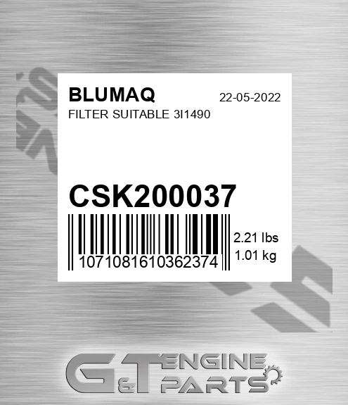 CSK200037 Filter Suitable 3i1490