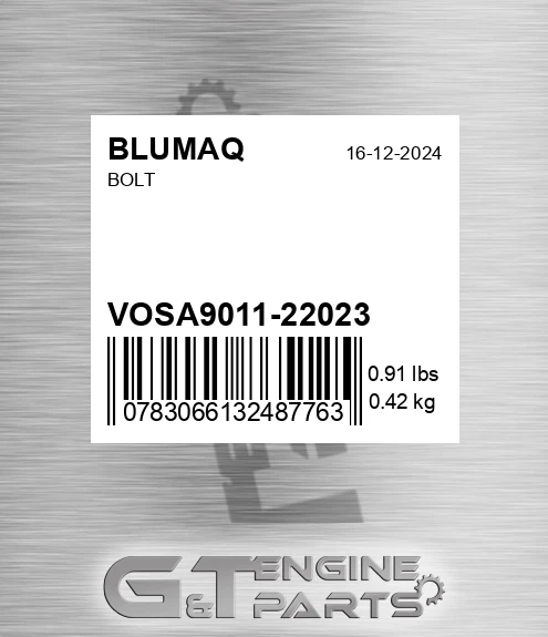 VOSA9011-22023 Bolt for BLUMAQ