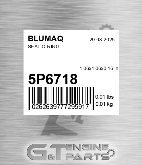 5P-6718 Seal O-ring for BLUMAQ