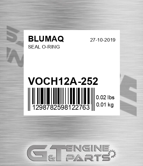 VOCH12A-252 Seal O-ring for BLUMAQ
