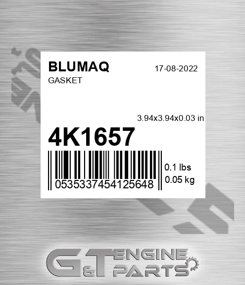 4K-1657 Gasket for BLUMAQ