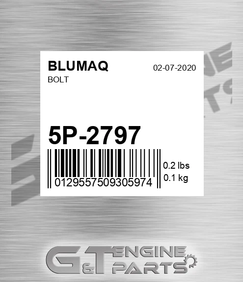 5P-2797 Bolt for BLUMAQ