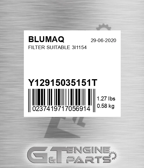Y12915035151T Filter Suitable 3i1154