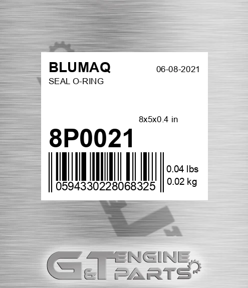 8P-0021 Seal O-ring for BLUMAQ
