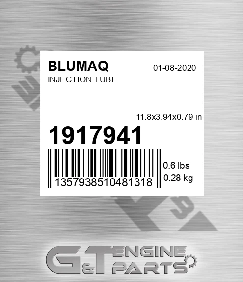 191-7941 Injection Tube for BLUMAQ