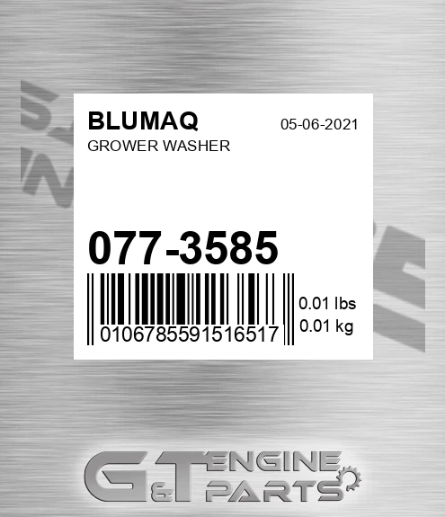 077-3585 Grower Washer for BLUMAQ
